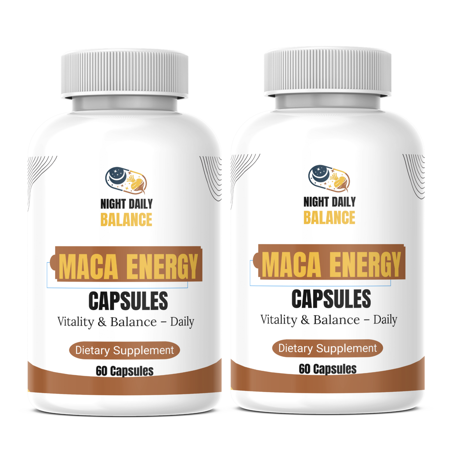 Maca Energy Capsules (2 Bottles x 60 Capsules)