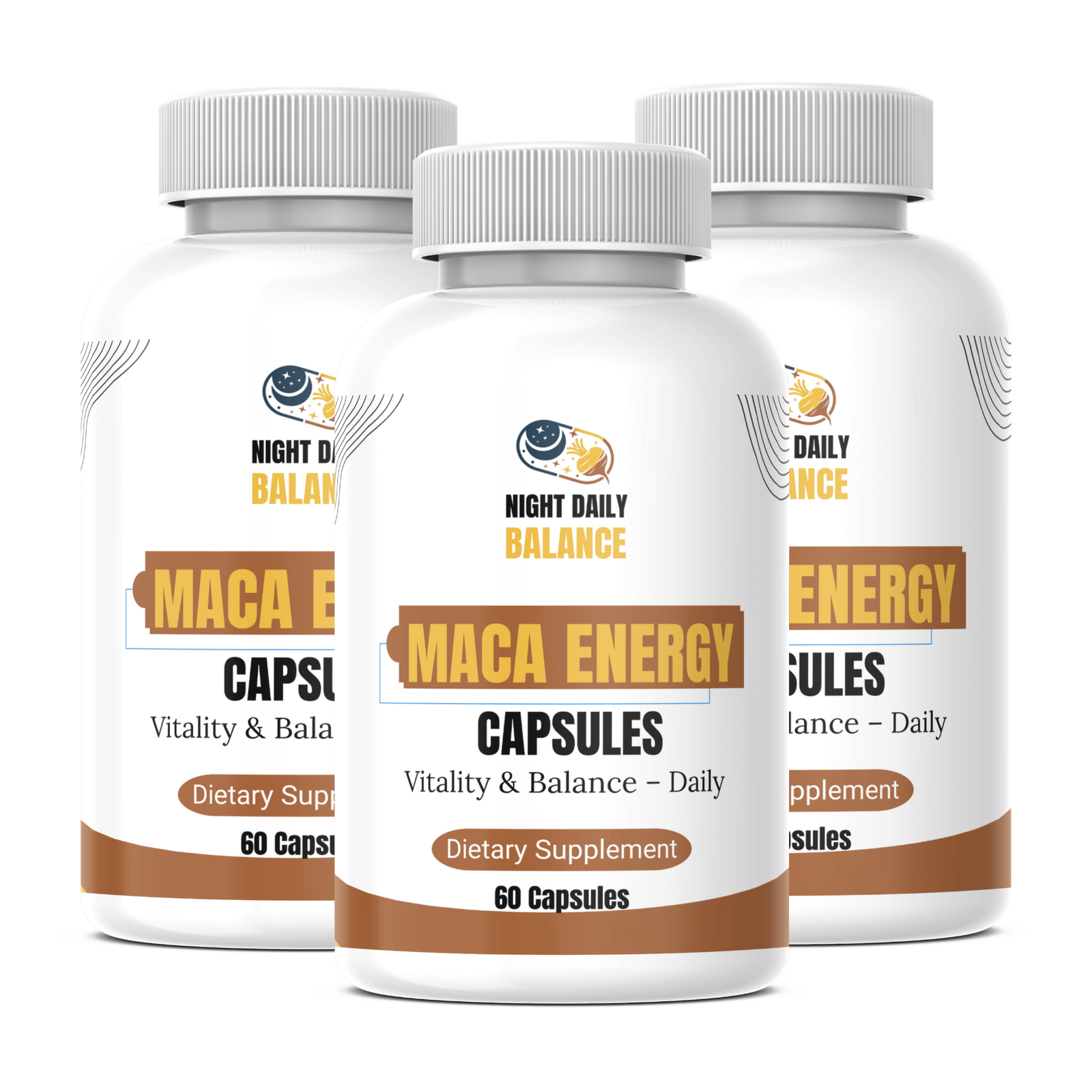 Maca Energy Capsules (3 Bottles x 60 Capsules)